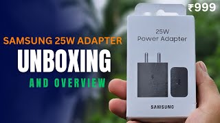 Samsung Original 25W TypeC Adaptor Unboxing and overview [upl. by Dawn]