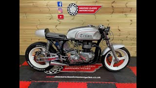 1966 Triton 8 valve weslake exhaust sound [upl. by Aisset]