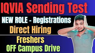 IQVIA Direct Test Hiring  OFF Campus Hiring  2022  2023  2024 Batch Hiring  Latest Fresher Jobs [upl. by Mairim628]