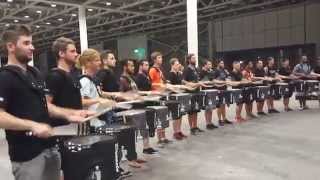 Top Secret Drum Corps of Basel meets the Blue Devil Percussion Team of Concord California [upl. by Nari105]