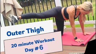 Outer Thighs Get Toned 4 Exercises Under 20 Minute Workout [upl. by Couq633]