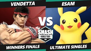 SWT NA Southeast Online Winners Finals  Vendetta Ryu Vs ESAM Pikachu Samus Brawler SSBU [upl. by Amis574]