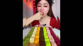 Asmr eating ice cream flavor milk chocolate mango avocado Crispy delicious short video [upl. by Artap260]