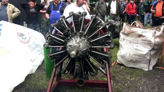 9 Cylinder Radial Engine Runs  Sternmotor läuft [upl. by Ttik]