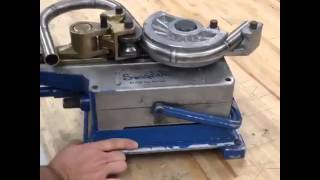 Bending 1quot x 065quot stainless tubing using Swagelok Bench top bender [upl. by Eseuqcaj]