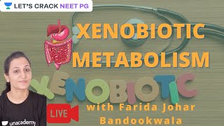 XENOBIOTIC METABOLISM  NEET PG 2021  Farida Johar Bandookwala [upl. by Arhsub]