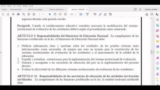 Decreto 1290 del 16 de abril del 2009 Evaluación y promoción en la educación basica y media [upl. by Manning861]