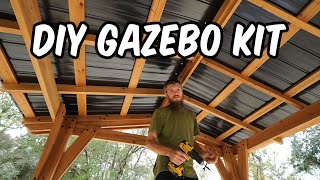 Building a Gazebo Kit we Bought Online  Complete Build [upl. by Iorgo]