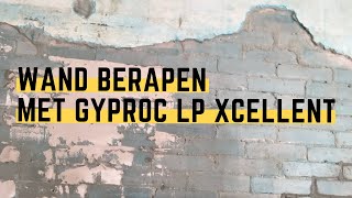 Wand stucen met een dikke laag Gyproc LP Xcellent en oefenen met het reien  Stucvlog 46 [upl. by Nonarb]