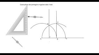 Costruzione del pentagono dato il lato [upl. by Yhtimit]