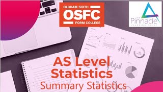 A level Statistics  Summary Statistics Regression [upl. by Lea188]