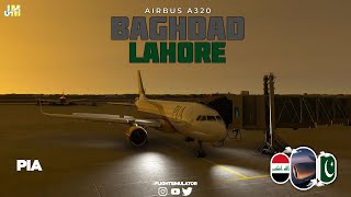 Baghdad to Lahore on PIAs Airbus A320  4K [upl. by Kiker]