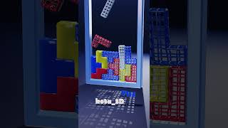 Tetris Softbody Mesh  Blender Animation 113 softbody games tetris gaming animation puzzle [upl. by Hollyanne]