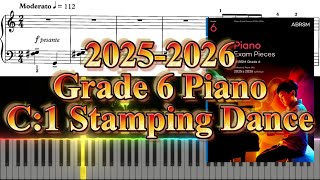 ABRSM Piano Grade 6 20252026 C1 Stamping Dance No128 from Mikrokosmos Vol5 by Bartok [upl. by Charlena]