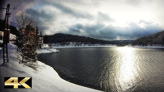 Zugfahrt mit der Dreiseenbahn im Winter 2021  von Titisee nach Seebrugg  Hochschwarzwald 🇩🇪 [upl. by Netsyrk]