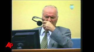 Raw Video Defiant Mladic Thrown Out of Court [upl. by Ahsirhcal]