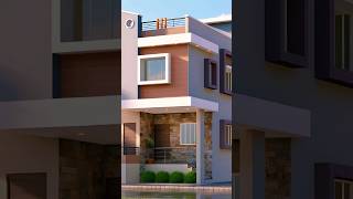 3d elevation design for house  3d house model  3d house design home shorts architecture house [upl. by Nellahs543]