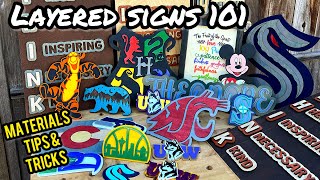 How to Make Layered Signs Tips amp Ideas for Small Business amp Hobbyists Laser Cutter Possibilities [upl. by Bolte632]