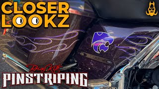 PINSTRIPING A KANSAS STATE HARLEY W BRIAN KITE  CLOSER LOOKZ 2 Rogers AR [upl. by Adnilab]