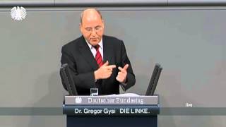 Gregor Gysi DIE LINKE »Die RiesterRente ist ein Hohn« [upl. by Audrye835]