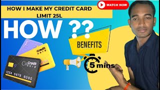 Boost Your Credit Card Limit to 25 Lakh in NO TIME with This Trick [upl. by Nirihs911]