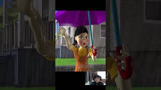 Squid Game Makeup Harley Quinn Cut Wooden Bridge Troll Miss T and Neighbor shortsvideo [upl. by Atrebla]