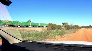 Following Aurizon Tronox loaded mineral sands as it climbs the grade at BUNGULLA 3082024 [upl. by Nyra]