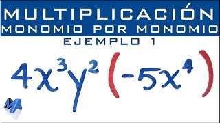 Multiplicación de expresiones algebraicas  Monomio por monomio  Ejemplo 1 [upl. by Lello]