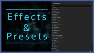 After Effects Tutorials for beginners Effects And Presets [upl. by Aitrop]