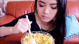 ASMR Mukbang  Mac n CheesePicklesIce Cream BarWaffles [upl. by Stanwin]