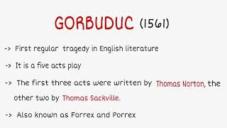 GORBUDUC  Facts  Summary  UGC NET  English Literature  English Study Guide [upl. by Grete]