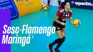 SESCFLAMENGO 3 X 0 MARINGÁ  MELHORES MOMENTOS  SUPERLIGA FEMININA DE VÔLEI  sportv [upl. by Eelanaj698]