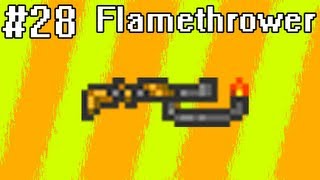 Poradnik Terraria 28  Flamethrower czyli miotacz ognia [upl. by Enaile]