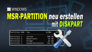 MSRPartition neu erstellen mit Diskpart  EINFACH ERKLÄRT [upl. by Okiam401]