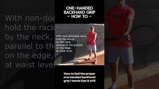 OneHanded Backhand Grip  How To [upl. by Settera96]