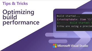 Optimizing msbuild CNETC build performance with Visual Studio 2022 [upl. by Anuayek229]