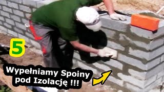 Ĺšciana Fundamentowa  WARSTWY   Zacieranie Spoin i murowanie pod Kominami  Bloczki Vlog 5 [upl. by Letsirc]