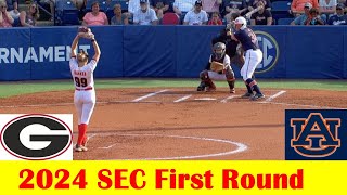 Auburn vs Georgia Softball Game Highlights 2024 SEC Tournament First Round [upl. by Iatnahs127]