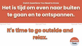 Learn Dutch Language With Easy Phrases Video 10 languagelearning dutchlearning dutchlanguage [upl. by Neit]