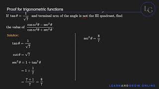 Proof for trigonometric functions English 45G11C9 [upl. by Bagger827]