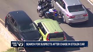 Driver leads police chase through Charlotte scrapes by another car at airport  WSOCTV [upl. by Anilegna]