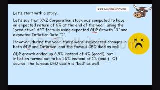 APT2 Arbitrage Pricing Theory amp Idiosyncratic Risk Preview  FULL video at MBAbullshitcom [upl. by Simetra]