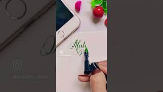 Mahwash ♥️ calligraphyfonts cursivefont calligraphylettering calligraphylettere [upl. by Arbua]