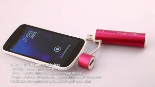 MiPow Power Tube 2600M for Samsung Galaxy S3 S4 HTC One amp Micro USB Power Bank [upl. by Pena]