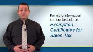 NYS Sales Tax Exemption Certificates [upl. by Kinny]