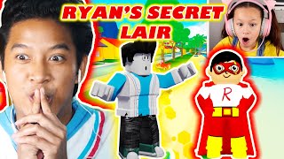 WE FOUND RYANS SECRET ROBLOX LAIR Ryans World in Roblox Lets Play [upl. by Nilyarg]