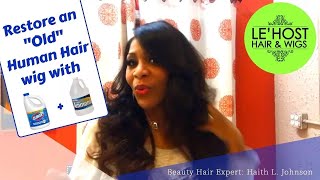 How to Restore an Old Human Hair Wig with Bleach amp Ammonia [upl. by Nahtannhoj18]