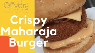 McDonald’s or Burger Kings Burger Recipe Maharaja Size Tikki Burger  Cheese Paneer Crispy Burger [upl. by Atter]