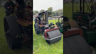 Fullsize steamrollers amp steamengines at the Malpas Vintage show  short share like subcribe [upl. by Burrton580]