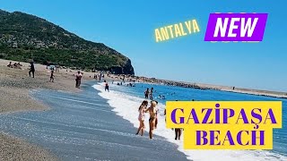 gazipaşa beach walking tour  gazipaşa alanya antalya turkey holiday  turkey travel  trip turkey [upl. by Braeunig]